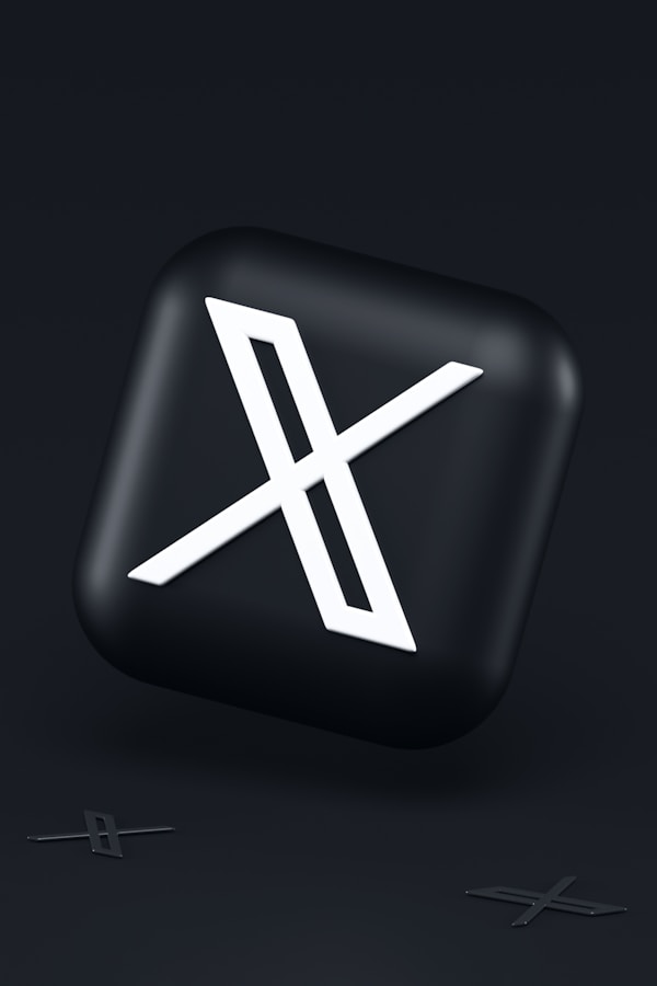 X com 3d Icon Concept. Dark Mode Style. Write me, if you need similar icons for your products 🖤